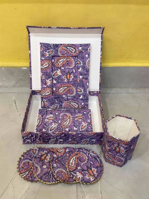 Amethyst Paisley Organiser Set