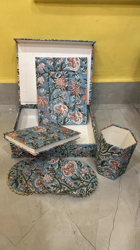 Lagoon Coral Floral Organiser Set