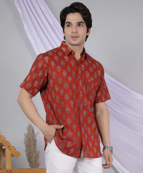 Rust Red Buta Shirt