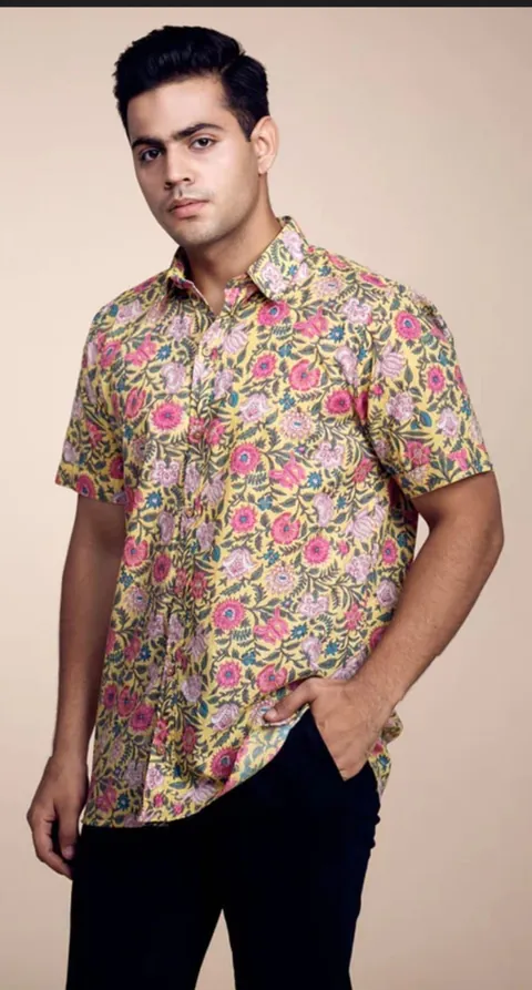 Marigold Garden Floral Shirt