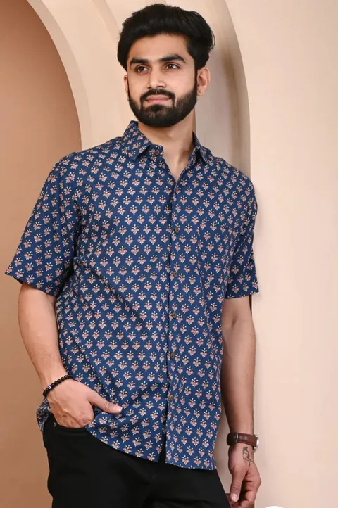 Indigo Rose Buti Shirt