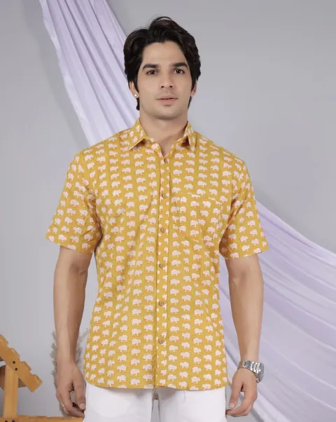 Golden Elephant Parade Shirt